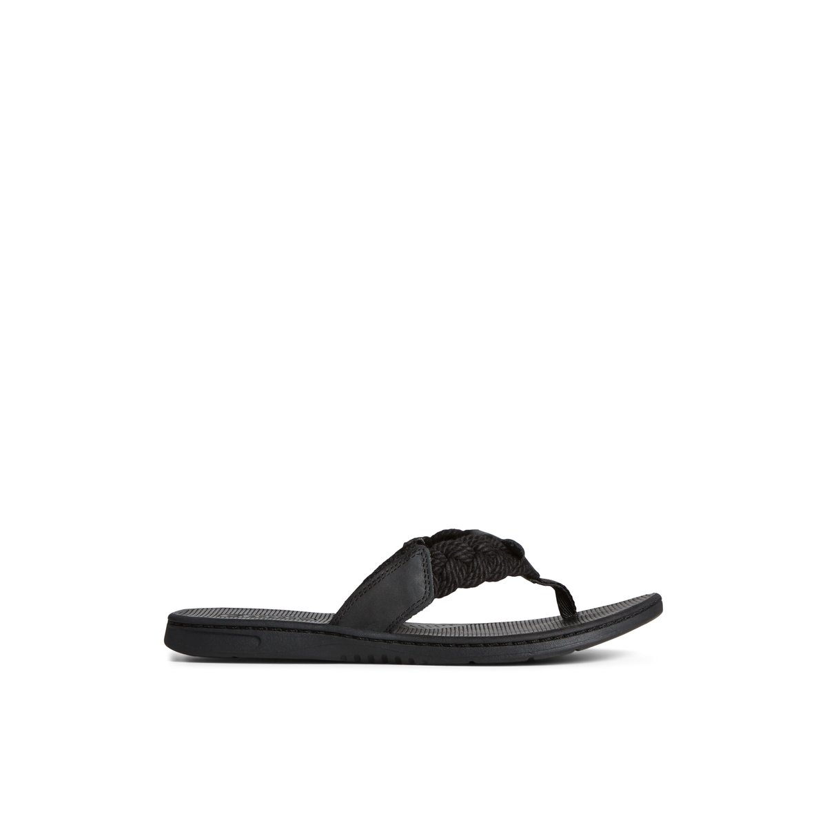 Black Sperry Parrotfish Braid Sandal | TIQHNVF-76