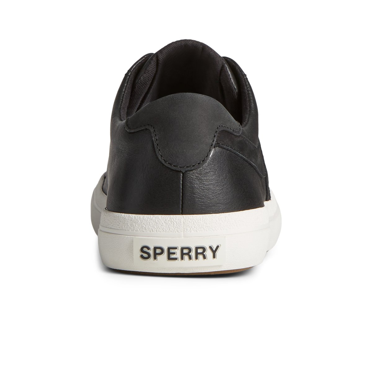 Black Sperry Sandy Leather Sneaker | AOUEIGQ-08