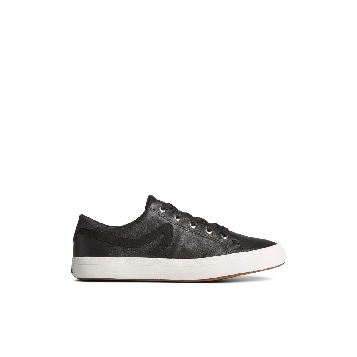 Black Sperry Sandy Leather Sneaker | AOUEIGQ-08