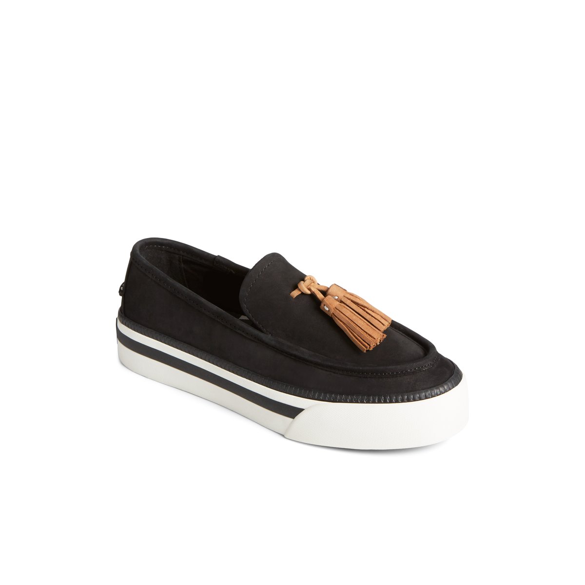 Black Sperry Sea Sailor Platform Sneaker | FERYMLS-31