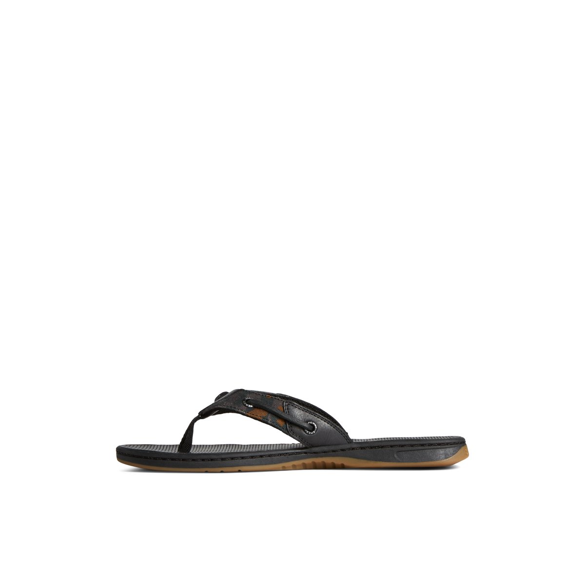 Black Sperry Seafish Flip Flop | IOGPNBD-23