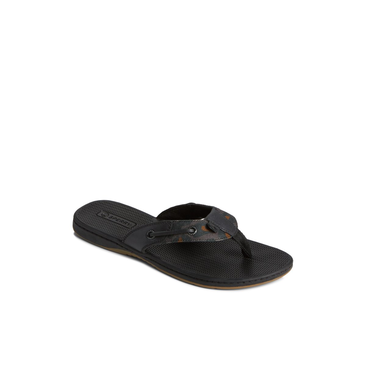 Black Sperry Seafish Flip Flop | IOGPNBD-23