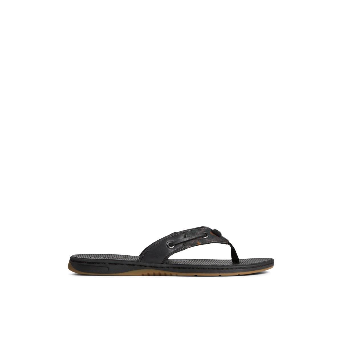 Black Sperry Seafish Flip Flop | IOGPNBD-23