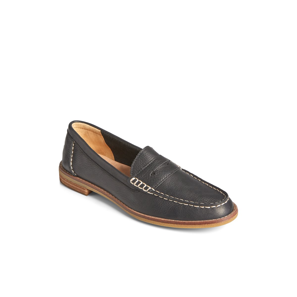 Black Sperry Seaport Penny Leather Loafer | OVNCGIQ-42