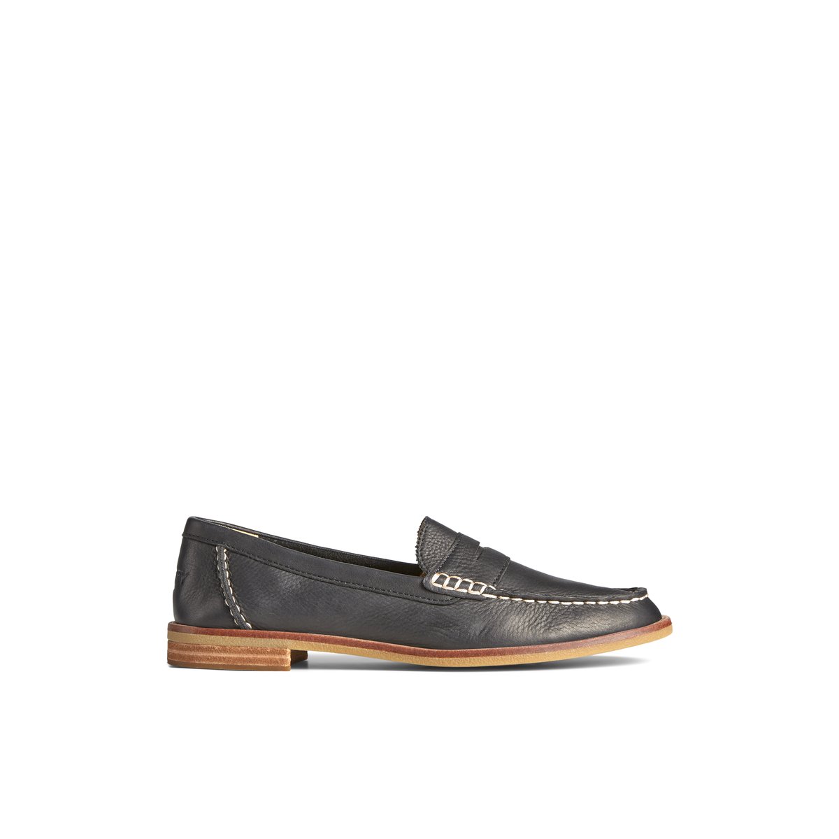 Black Sperry Seaport Penny Leather Loafer | OVNCGIQ-42