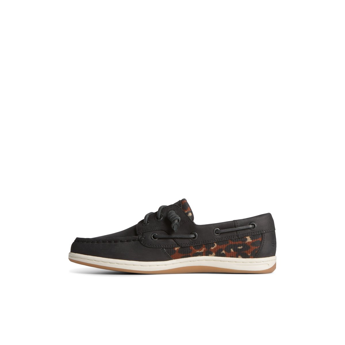 Black Sperry Songfish Cheetah Boat Shoe | JOEYTGC-15