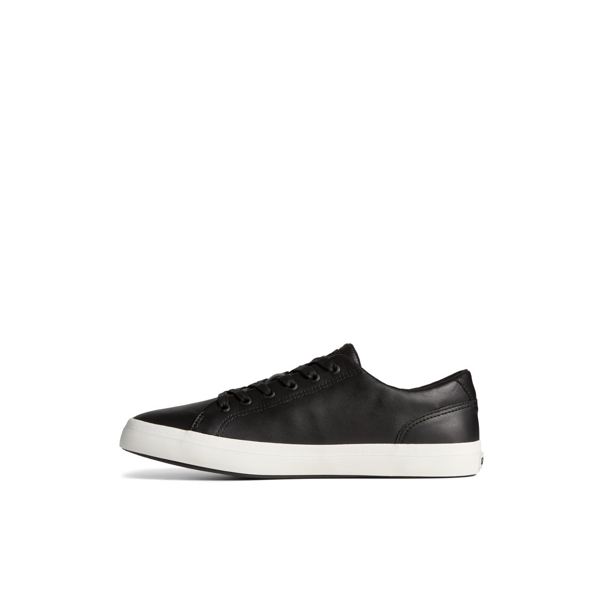 Black Sperry Striper II LLT Leather Sneaker | QTWULJC-92