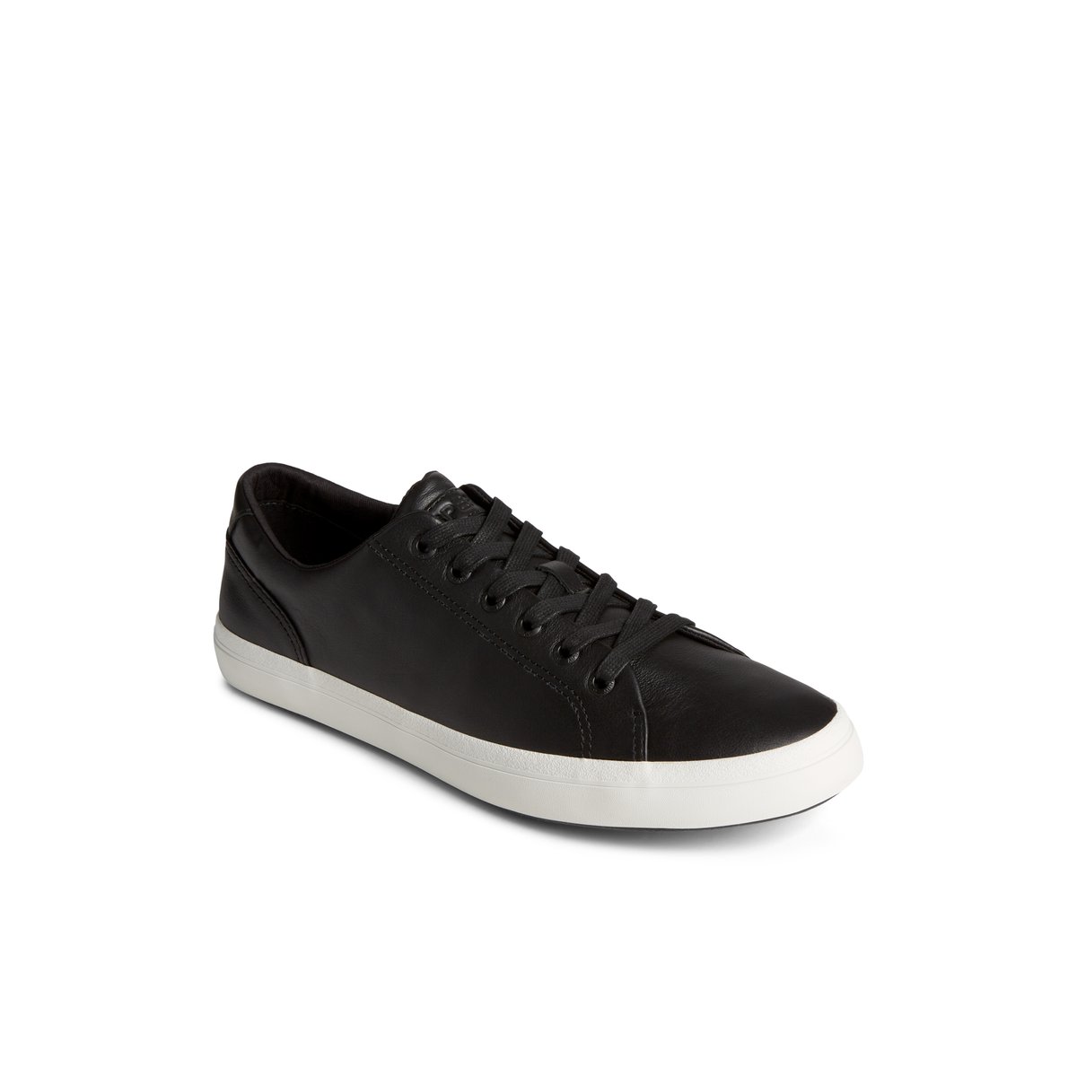 Black Sperry Striper II LLT Leather Sneaker | QTWULJC-92