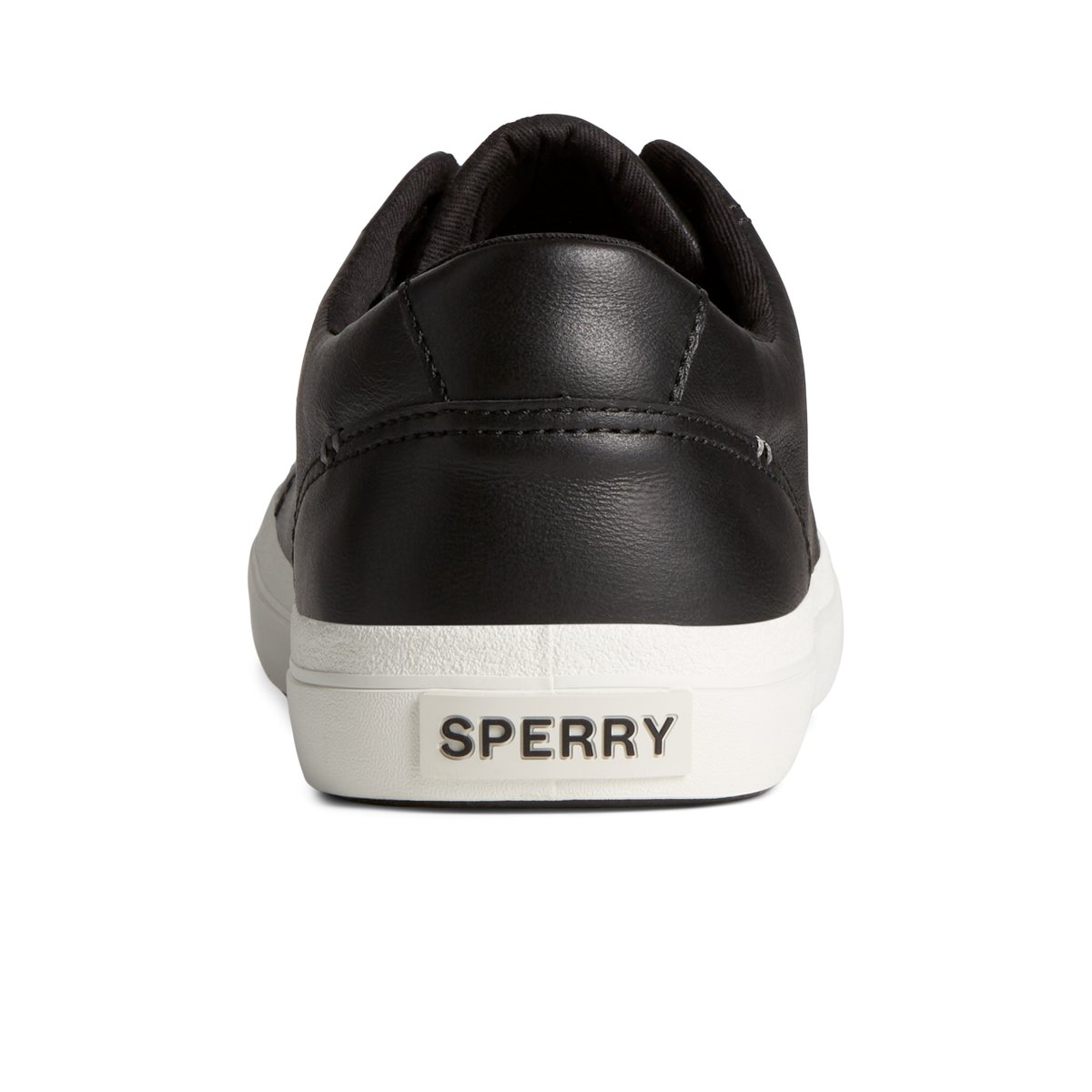 Black Sperry Striper II LLT Leather Sneaker | QTWULJC-92