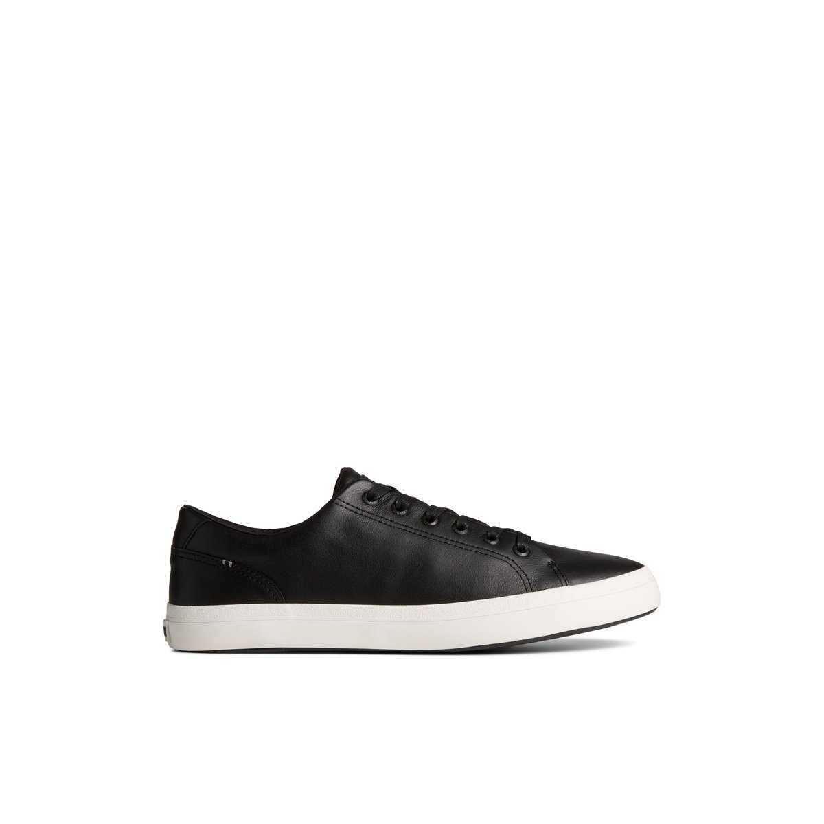 Black Sperry Striper II LLT Leather Sneaker | QTWULJC-92