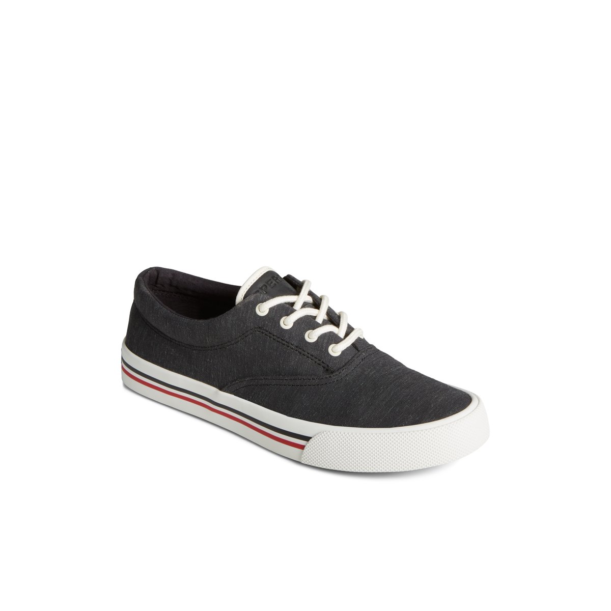 Black Sperry Striper II Linen CVO Sneaker | LSPBOGT-63