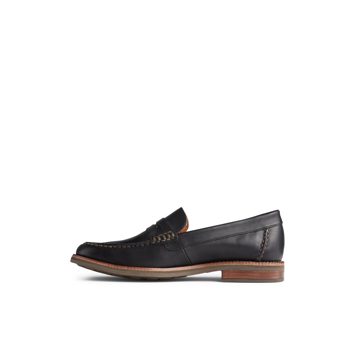 Black Sperry Topsfield Penny Loafer | FRPJHYD-18