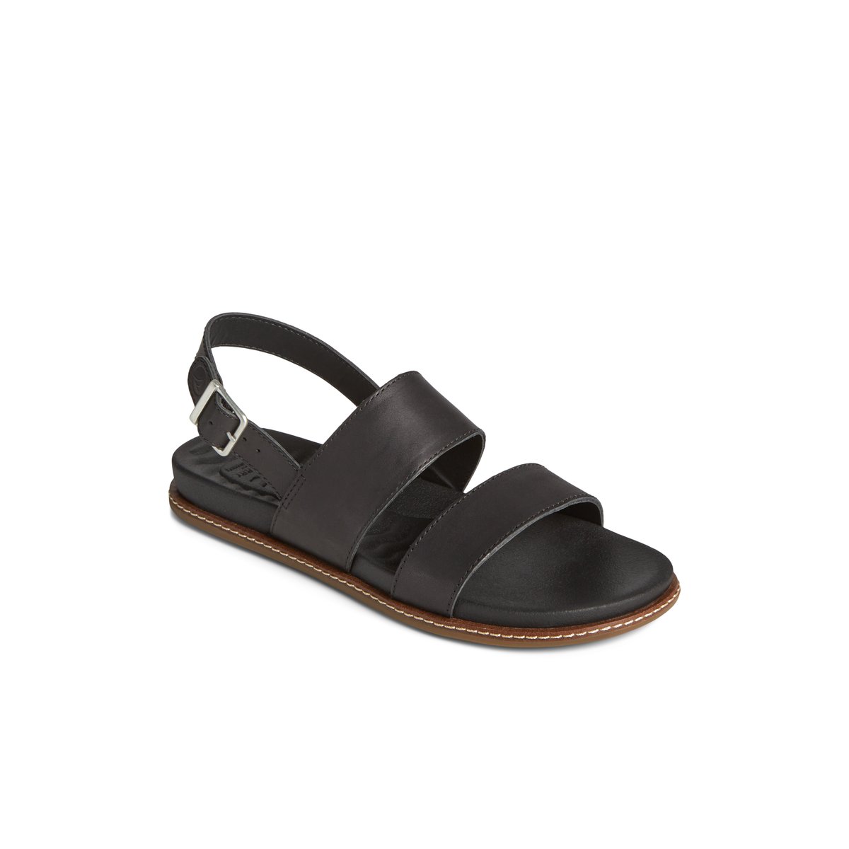 Black Sperry Waveside PLUSHWAVE Backstrap Sandal | TCAXPUJ-72