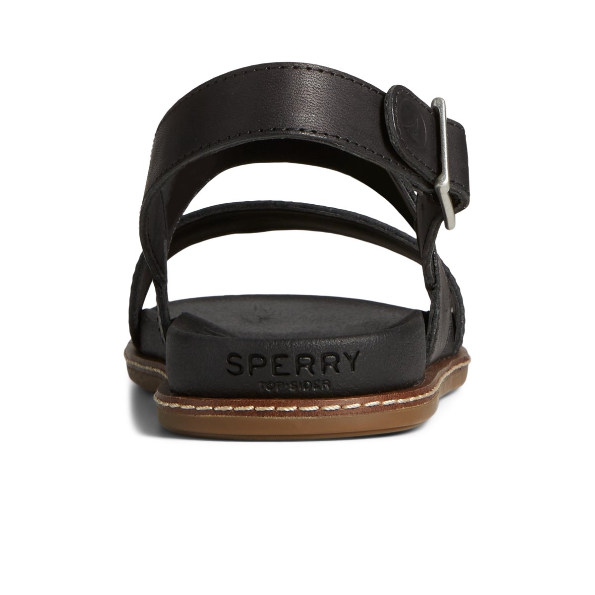 Black Sperry Waveside PLUSHWAVE Backstrap Sandal | TCAXPUJ-72