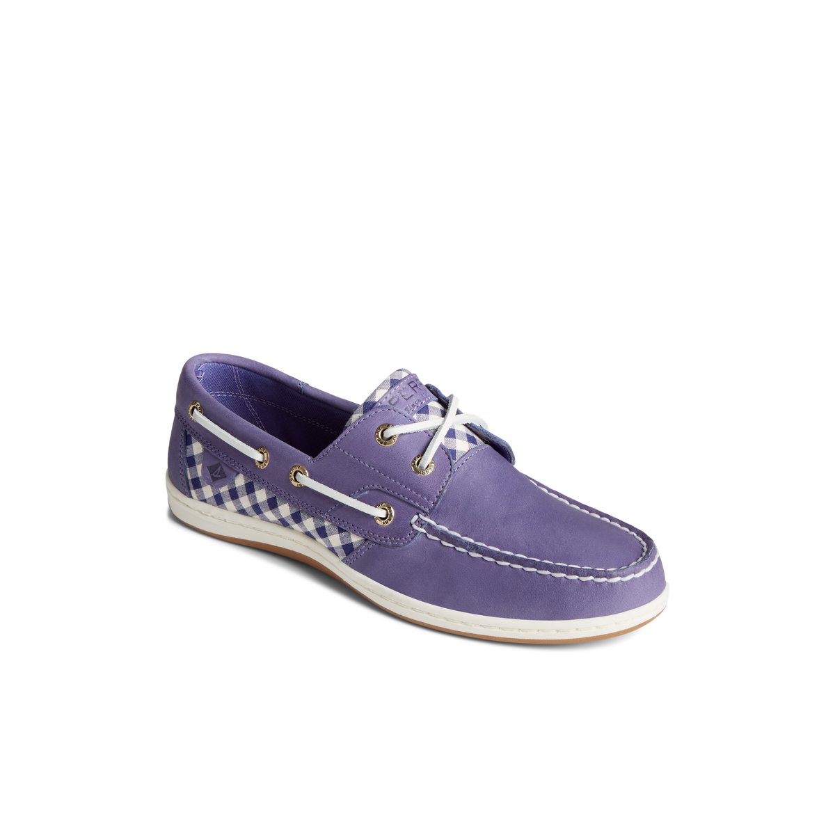 Blue Sperry Koifish Gingham Boat Shoe | MAKUIFZ-68