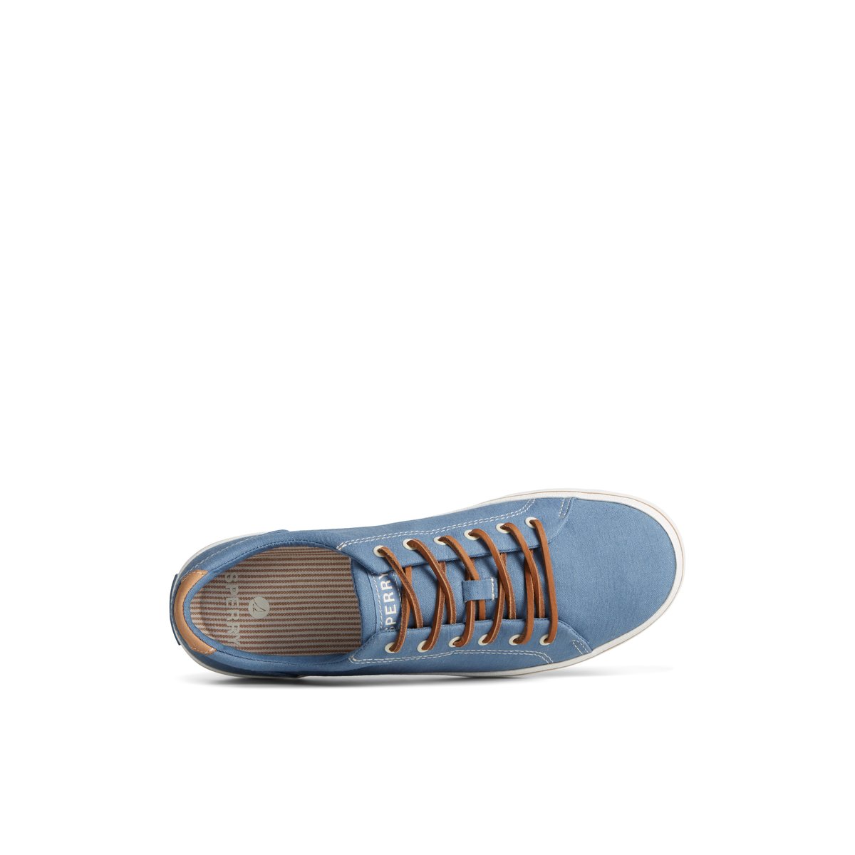 Blue Sperry Striper II Linen LTT Sneaker | SLQMFJB-53