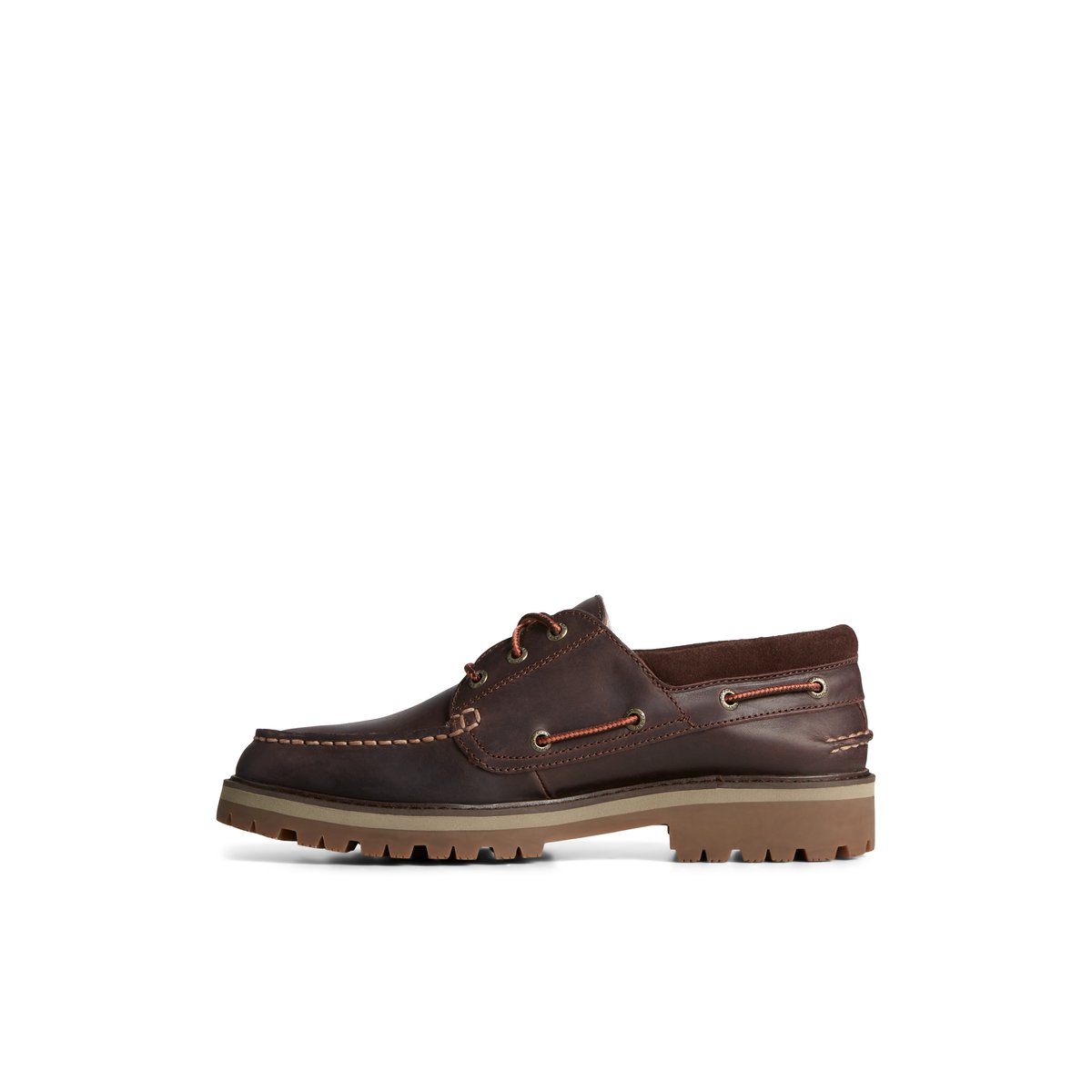 Brown Sperry Authentic Original Unlined Lug 3-Eye Boat Shoe | JOCKHUB-48