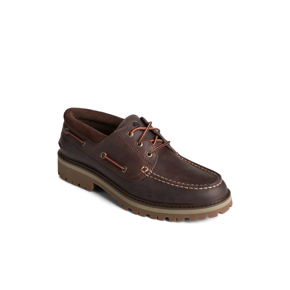 Brown Sperry Authentic Original Unlined Lug 3-Eye Boat Shoe | JOCKHUB-48