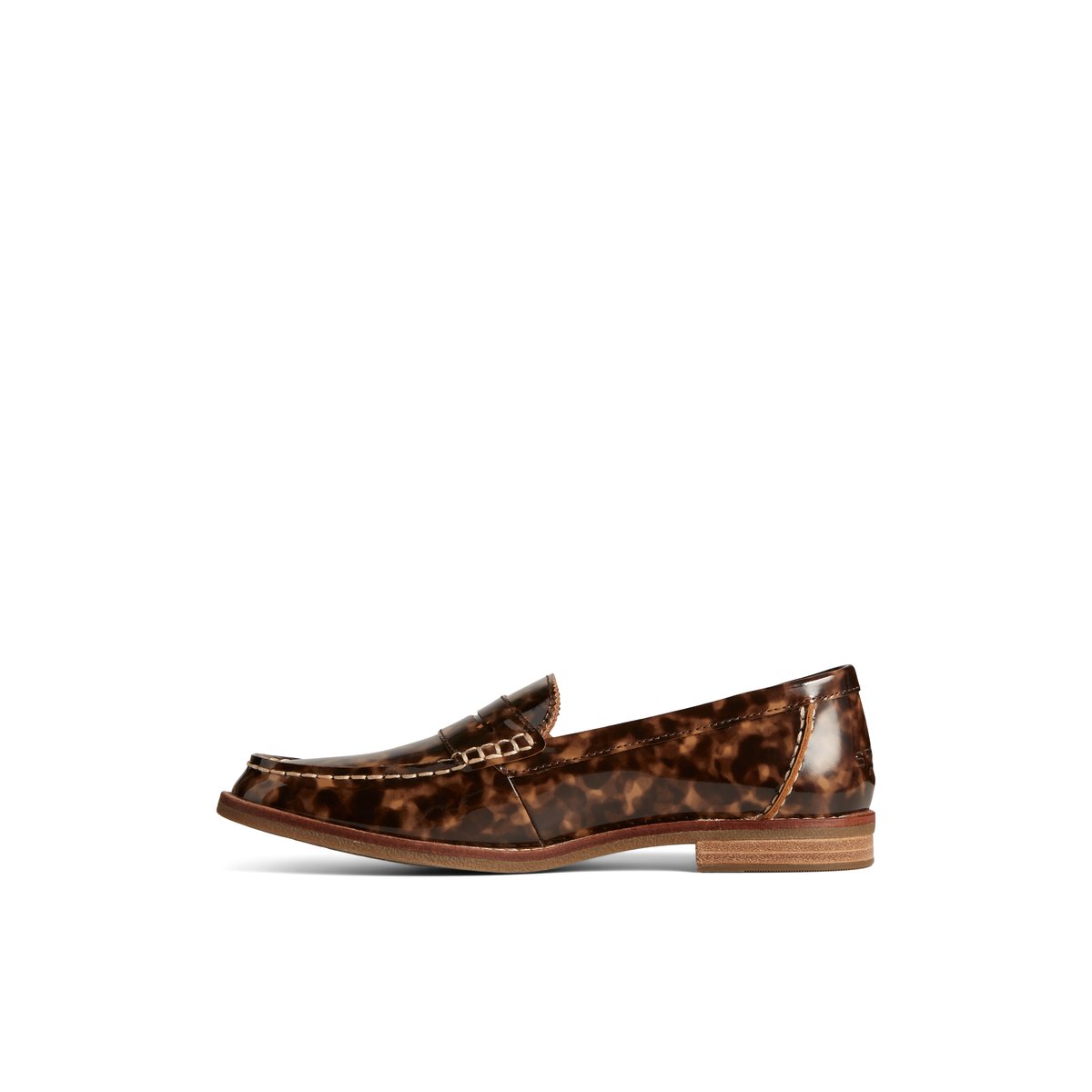 Brown Sperry Seaport Penny Tortoise Leather Loafer | CYSLFNK-73