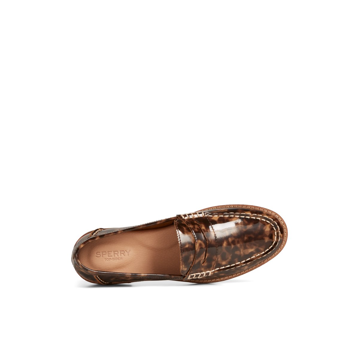 Brown Sperry Seaport Penny Tortoise Leather Loafer | CYSLFNK-73