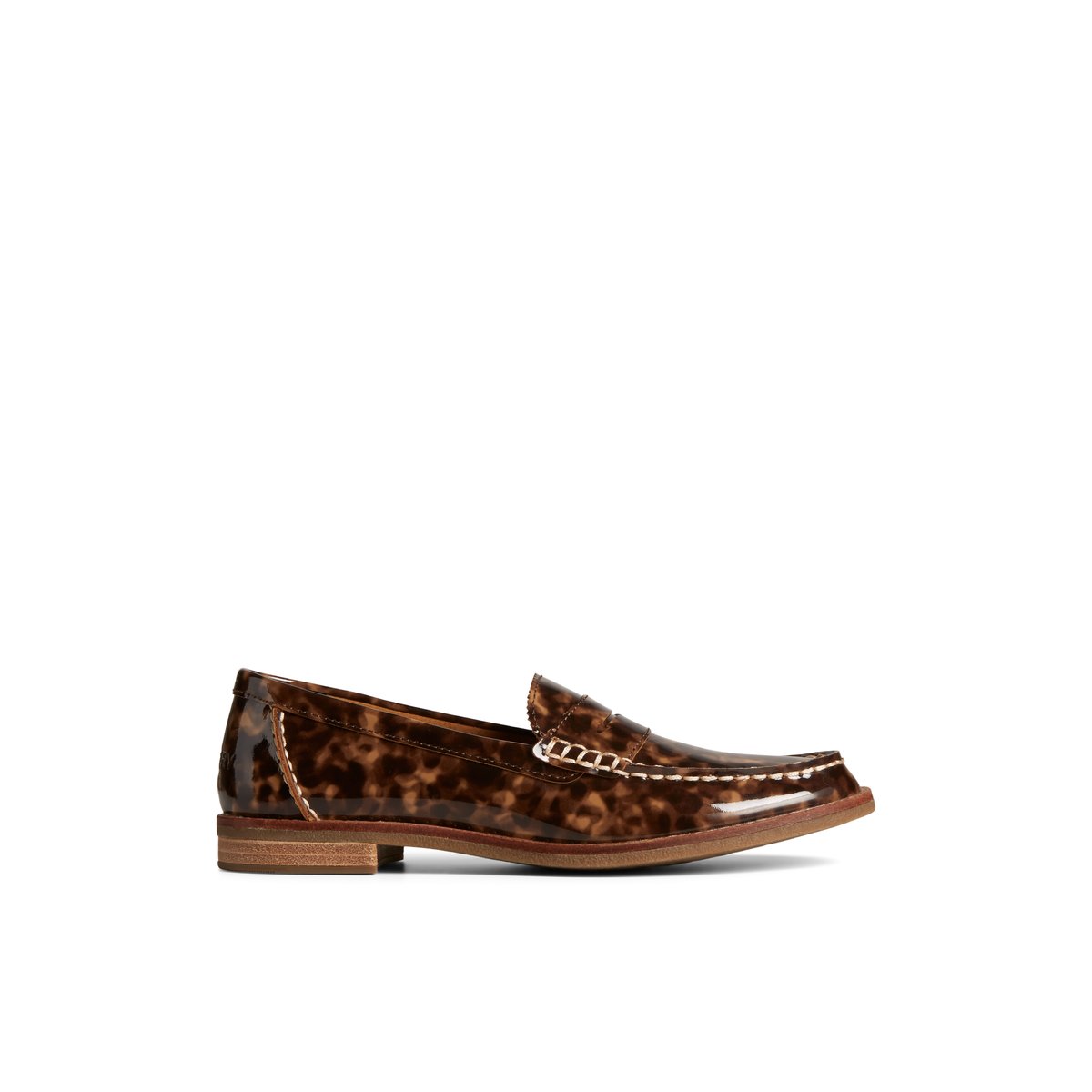 Brown Sperry Seaport Penny Tortoise Leather Loafer | CYSLFNK-73