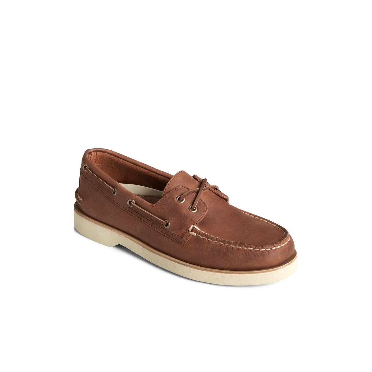 Dark Beige Sperry Authentic Original Double Sole Cross Lace Boat Shoe | PGMLAVN-97