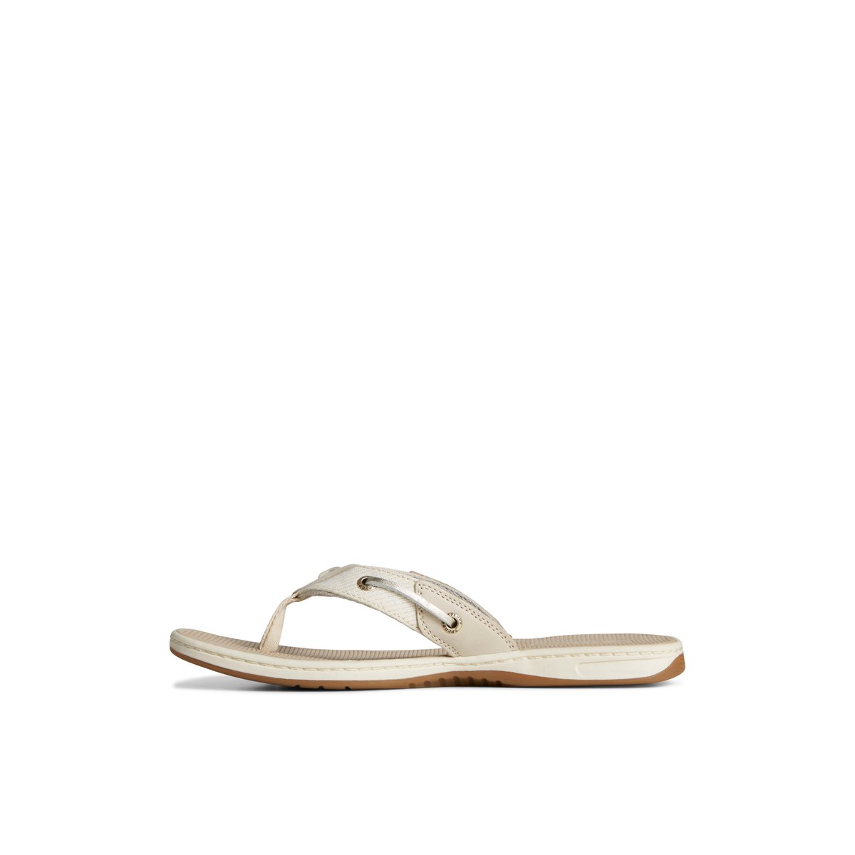 Grey Sperry Seafish Metallic Flip Flop | MERVTUI-43