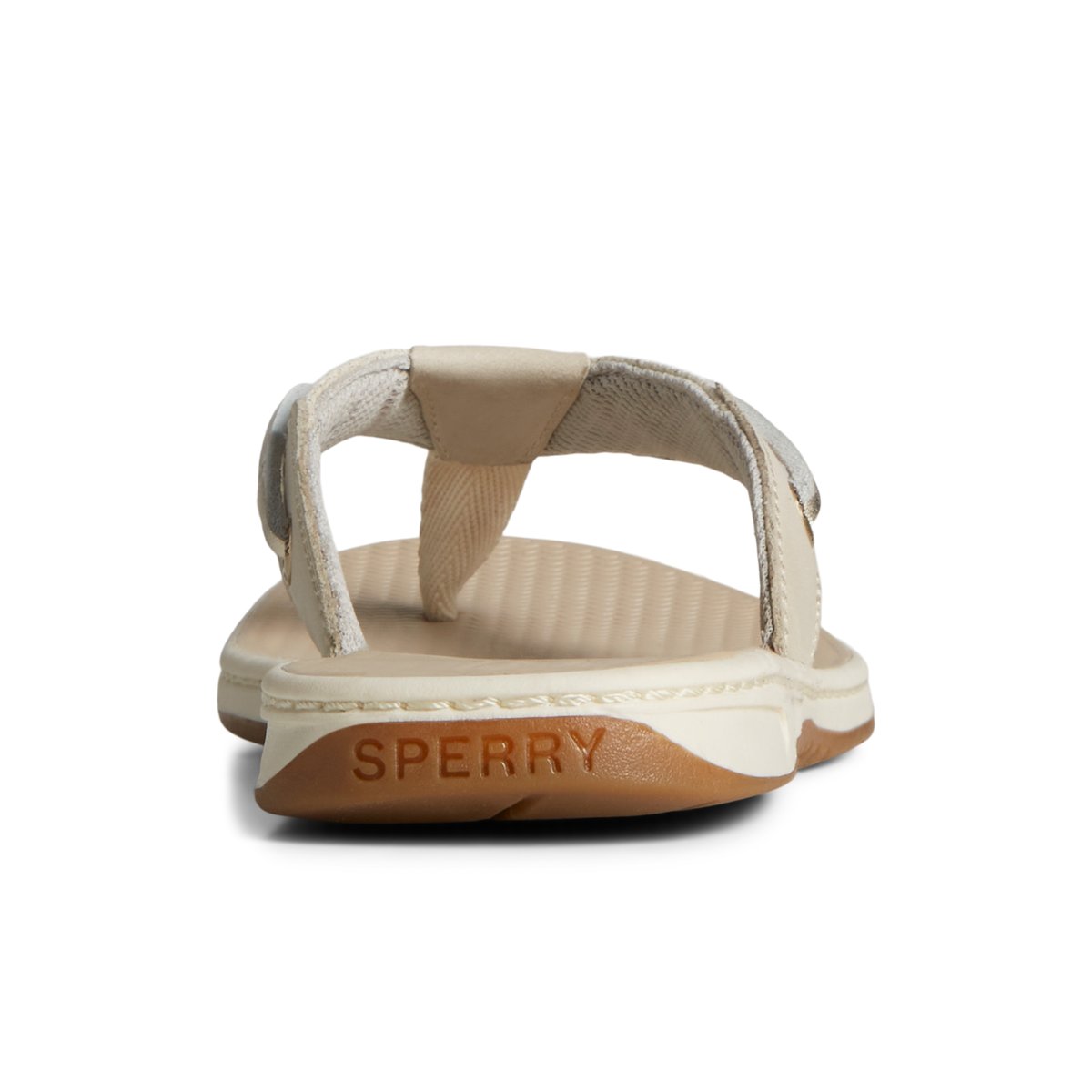 Grey Sperry Seafish Metallic Flip Flop | MERVTUI-43