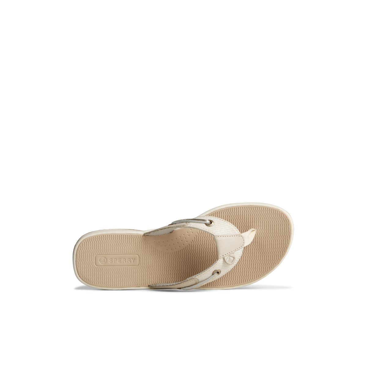 Grey Sperry Seafish Metallic Flip Flop | MERVTUI-43