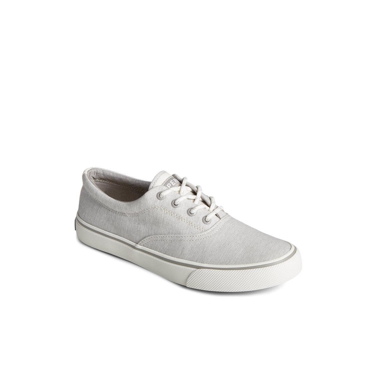 Grey Sperry Striper II Chambray Sneaker | JMTLSVK-07