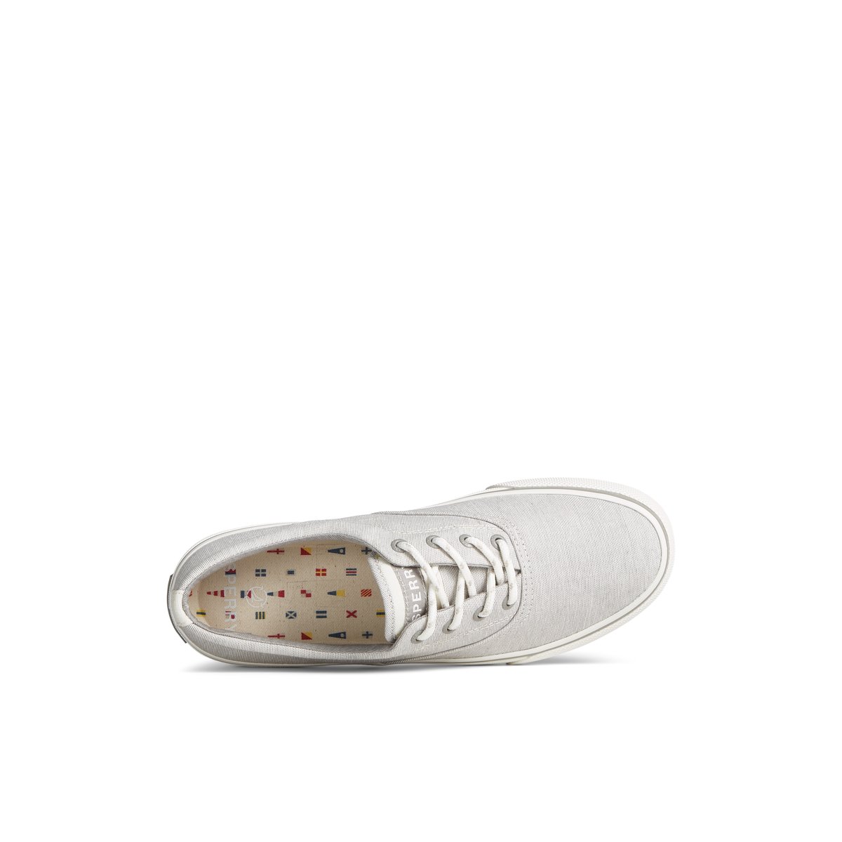 Grey Sperry Striper II Chambray Sneaker | JMTLSVK-07