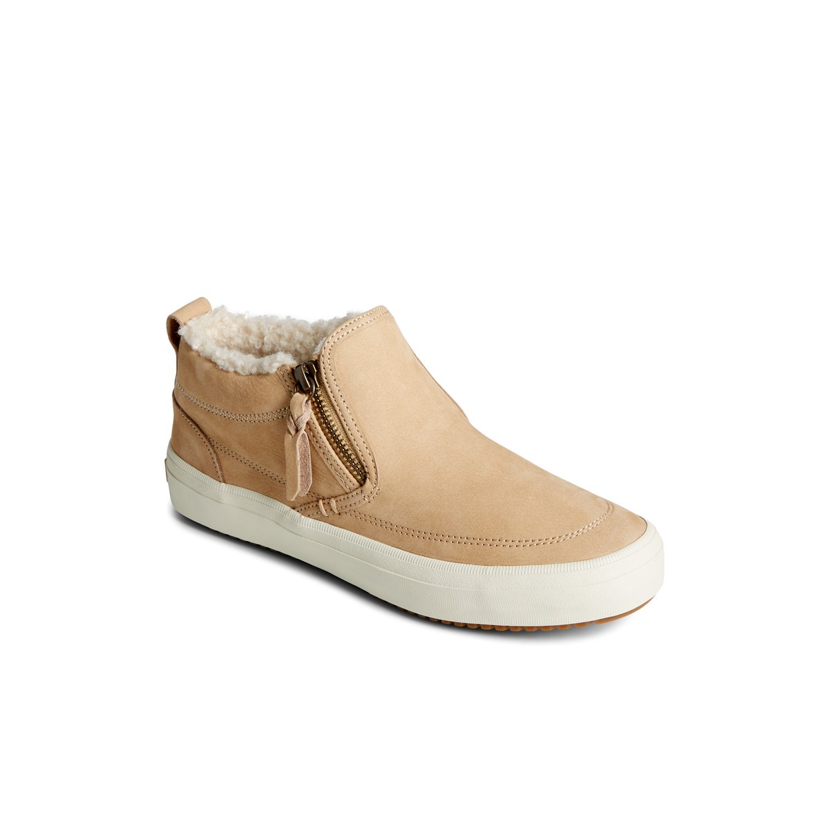 Khaki Sperry Crest Side Zip Cozy Sneaker | TMHRALX-75