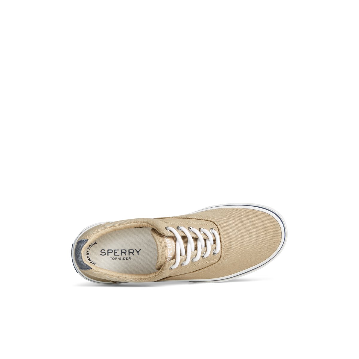 Khaki Sperry Halyard CVO Salt Washed Sneaker | QPKOMWR-82