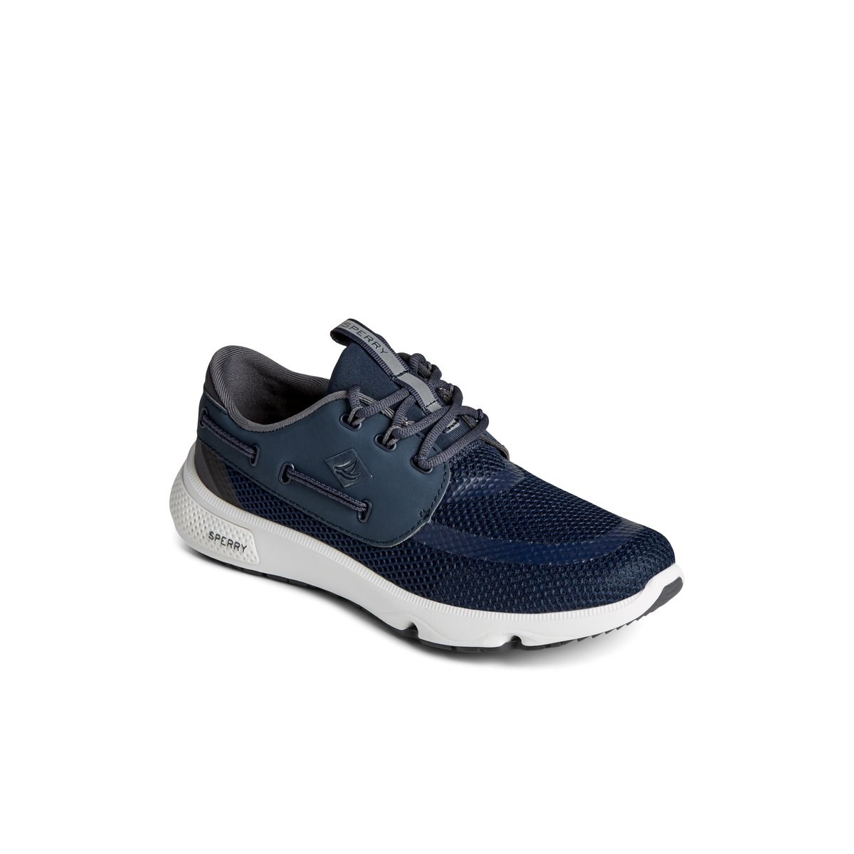 Navy Sperry 7 Sea 3-Eye Sneaker | HCDJXKM-05