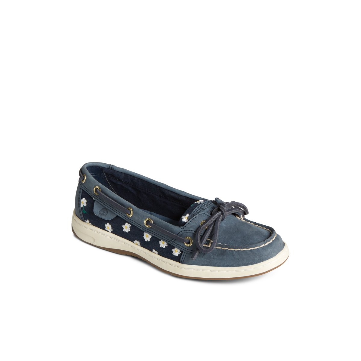 Navy Sperry Angelfish Floral Boat Shoe | ZYANCLT-54