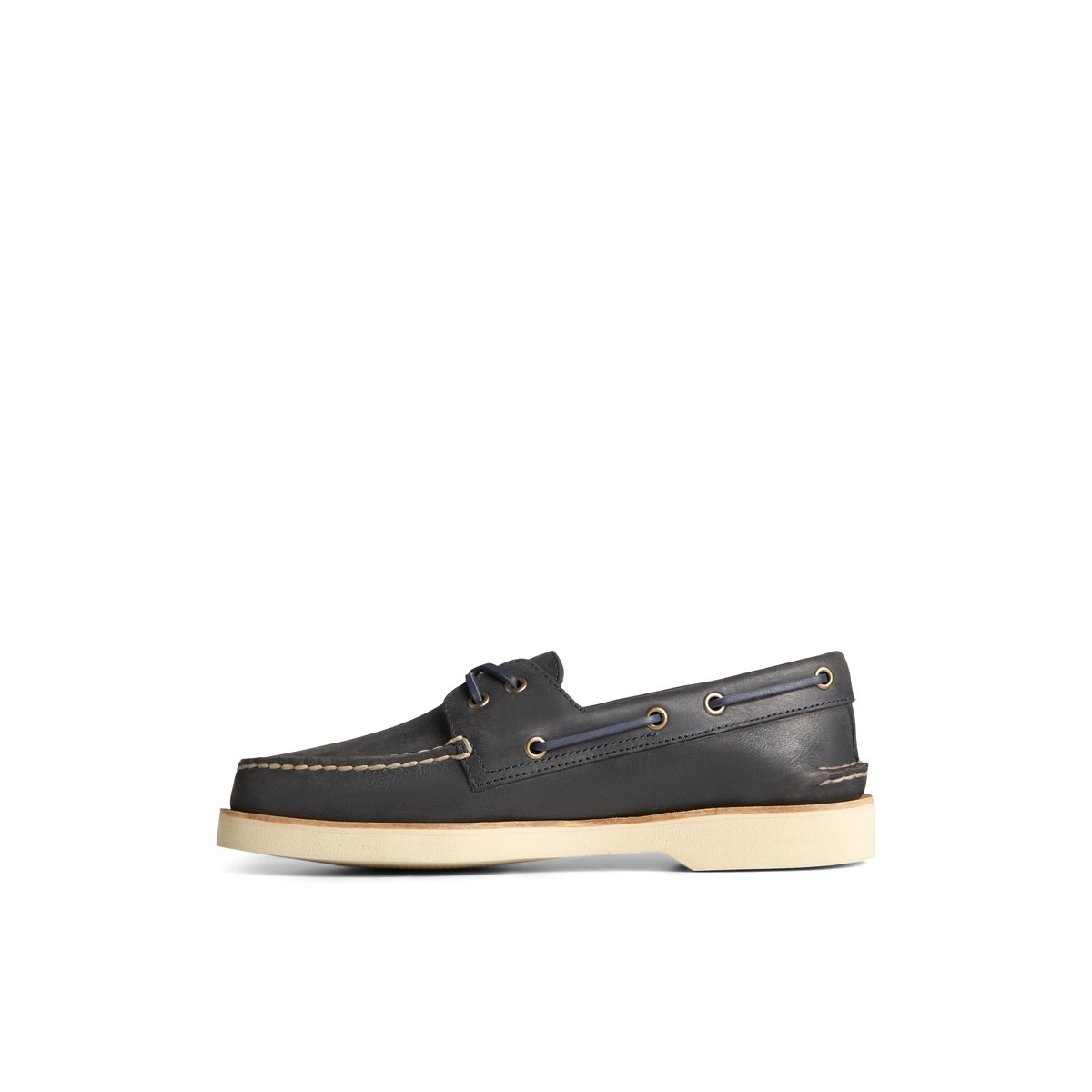 Navy Sperry Authentic Original Double Sole Cross Lace Boat Shoe | IHAUFWV-34