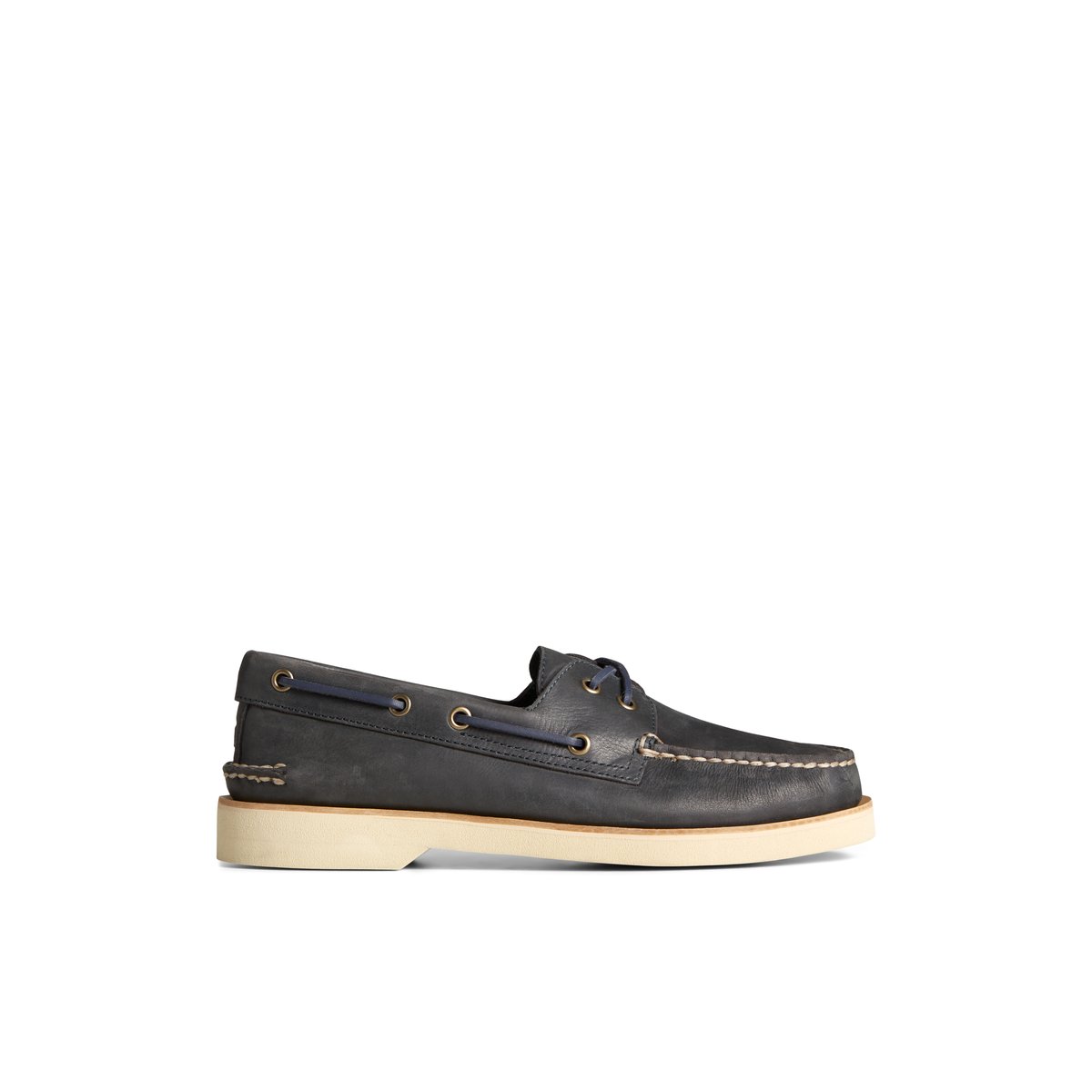 Navy Sperry Authentic Original Double Sole Cross Lace Boat Shoe | IHAUFWV-34