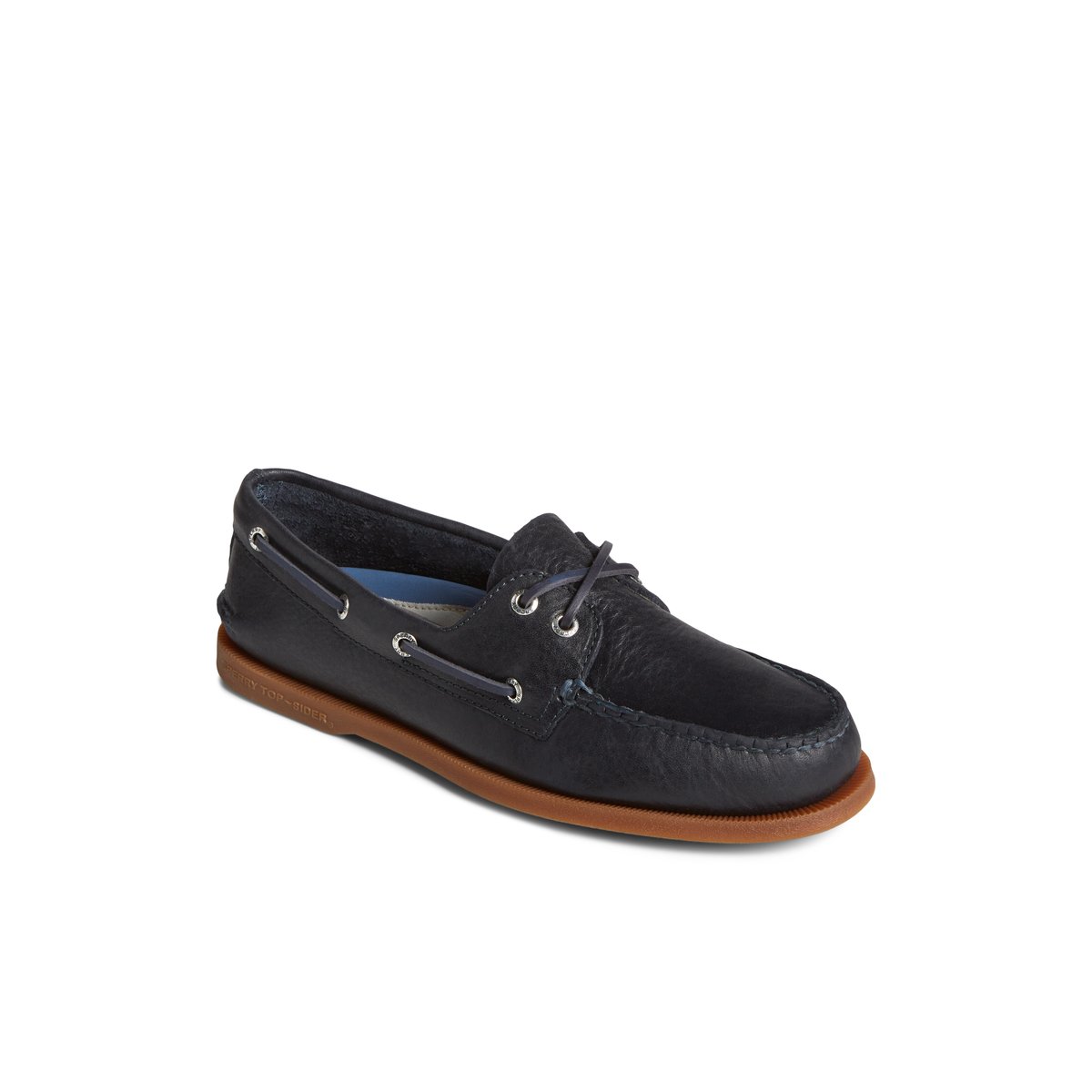 Navy Sperry Authentic Original Pull Up Leather Boat Shoe | QJKBODY-57