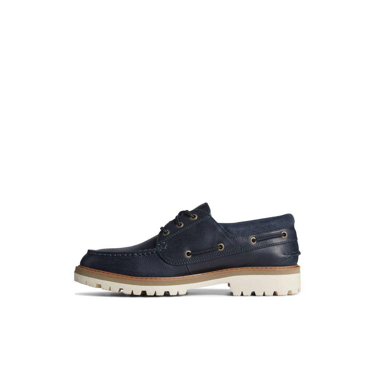 Navy Sperry Authentic Original Unlined Lug 3-Eye Boat Shoe | ATQBMUG-41