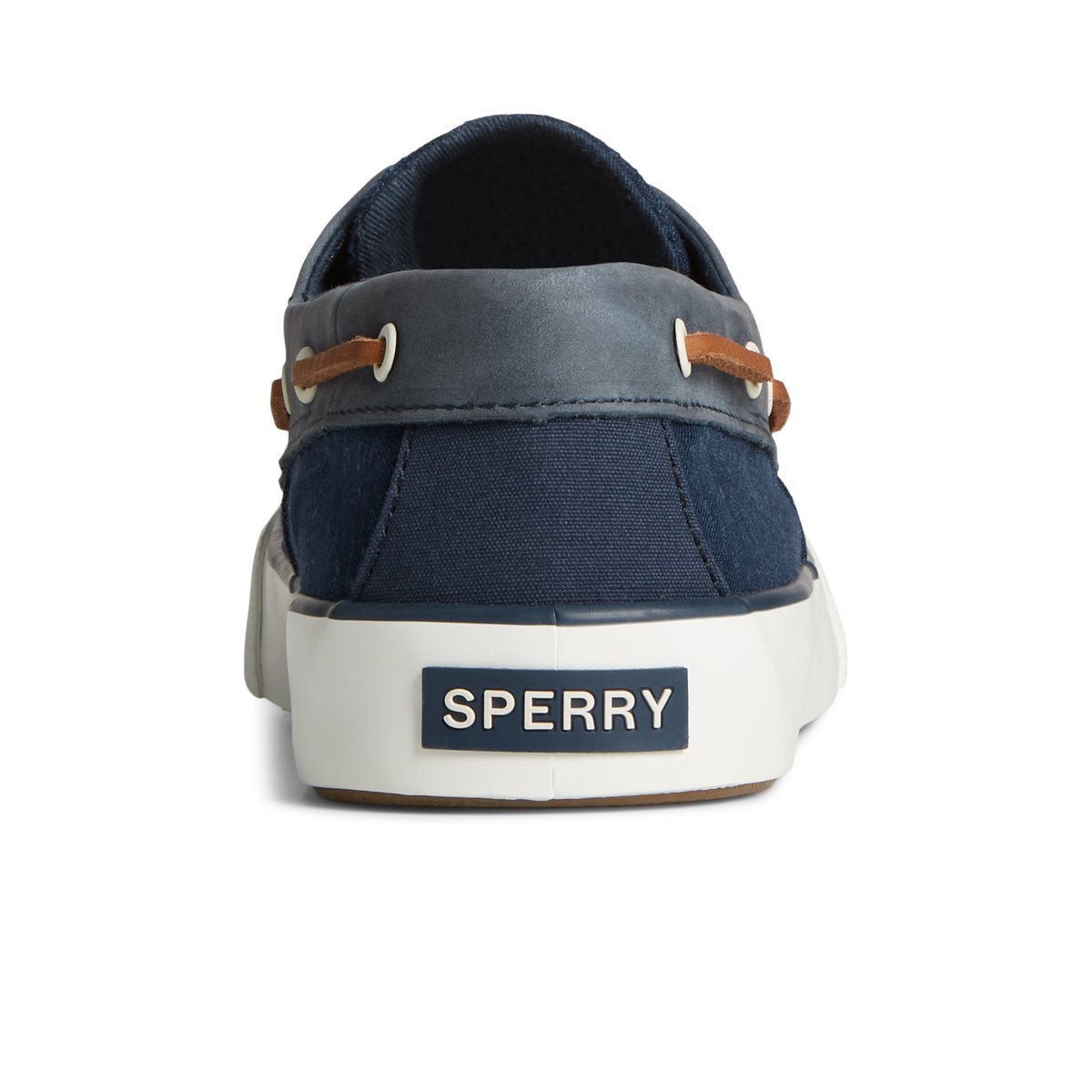 Navy Sperry Bahama II Linen Sneaker | RTPDJHB-13