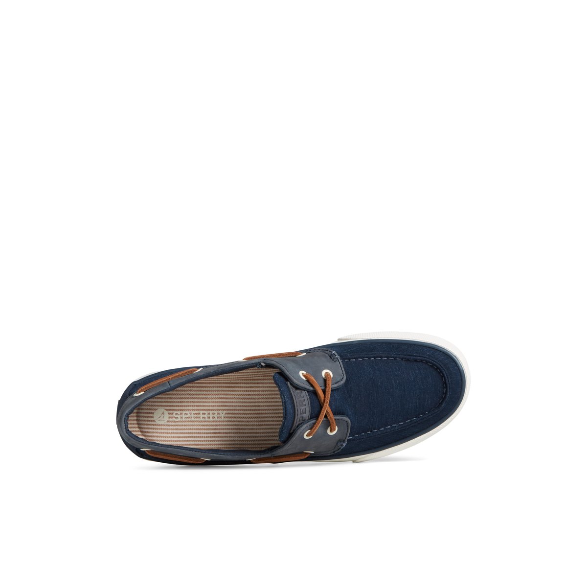 Navy Sperry Bahama II Linen Sneaker | RTPDJHB-13