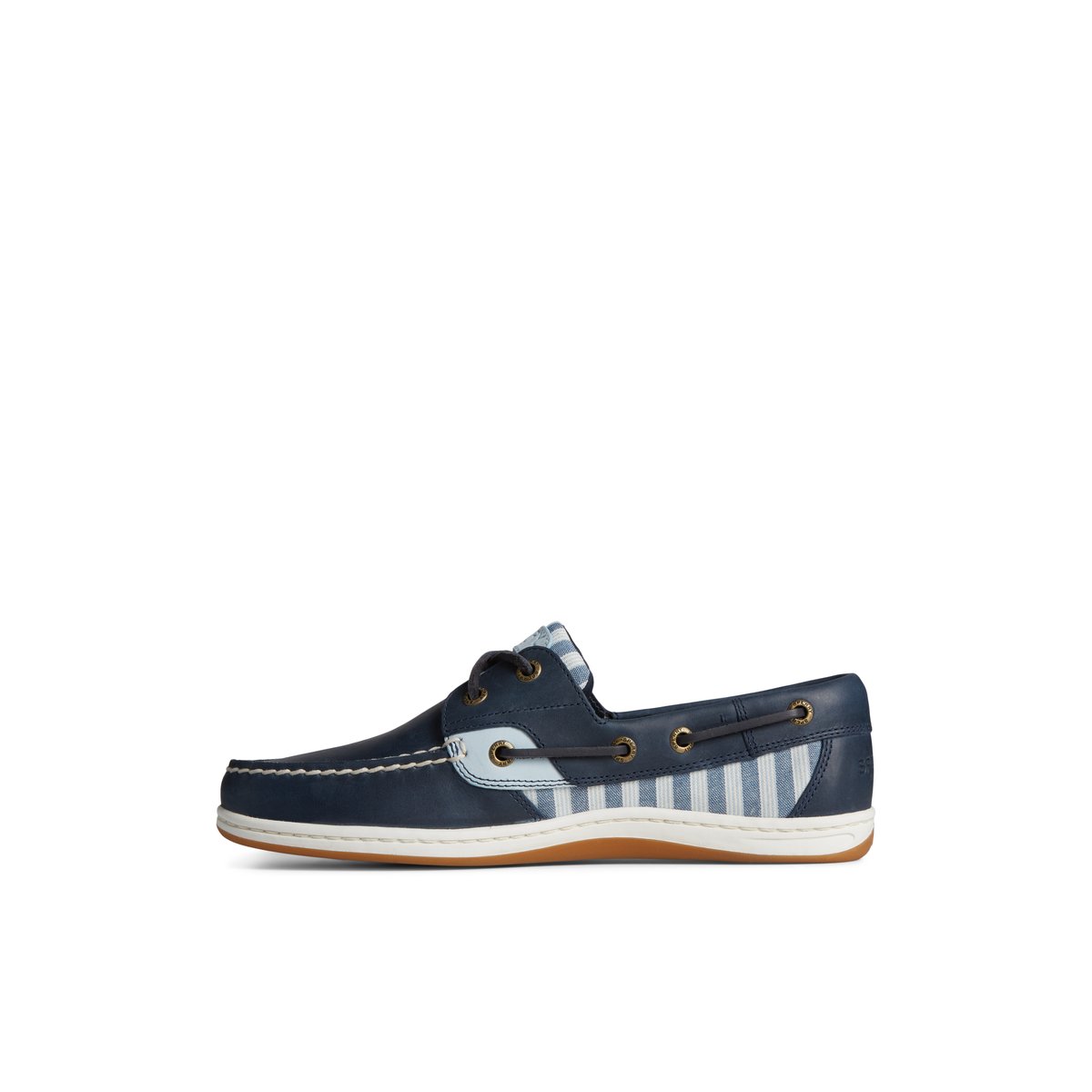 Navy Sperry Koifish Stripe Boat Shoe | URJEBXN-53