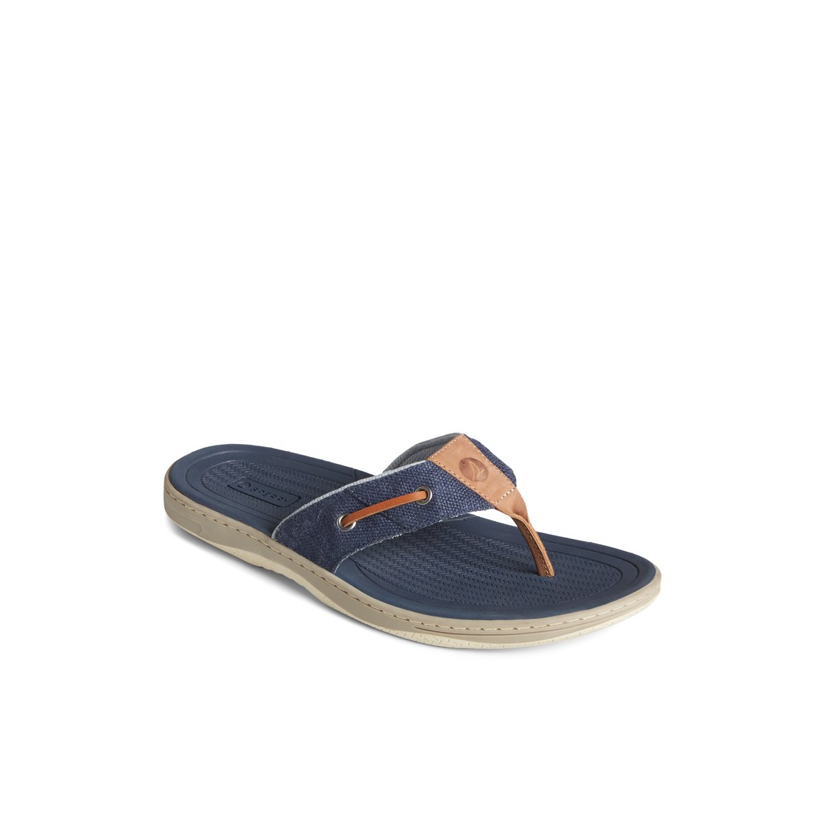 Navy Sperry SeaCycled Baitfish Baja Flip Flop | OMQKCJT-94