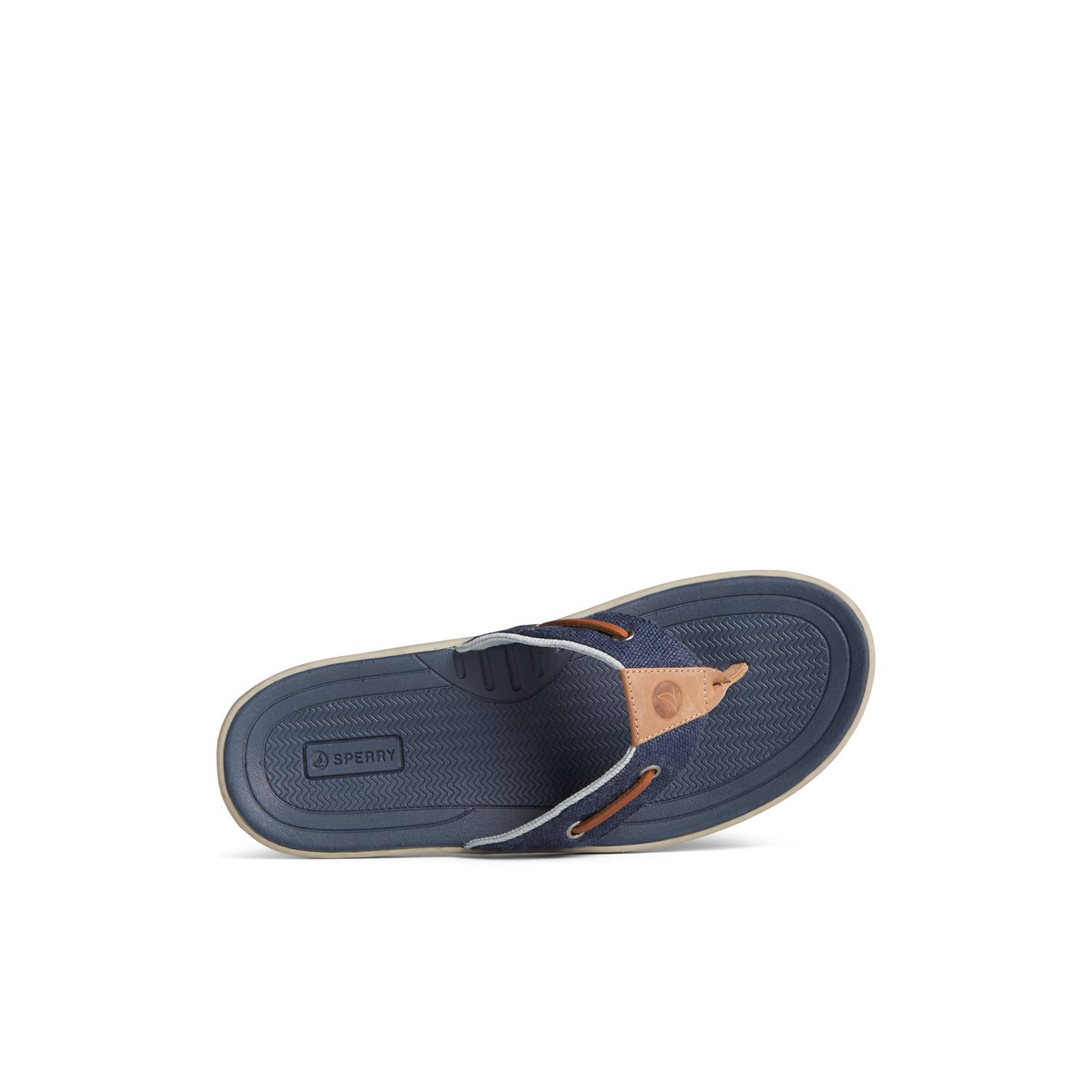 Navy Sperry SeaCycled Baitfish Baja Flip Flop | OMQKCJT-94