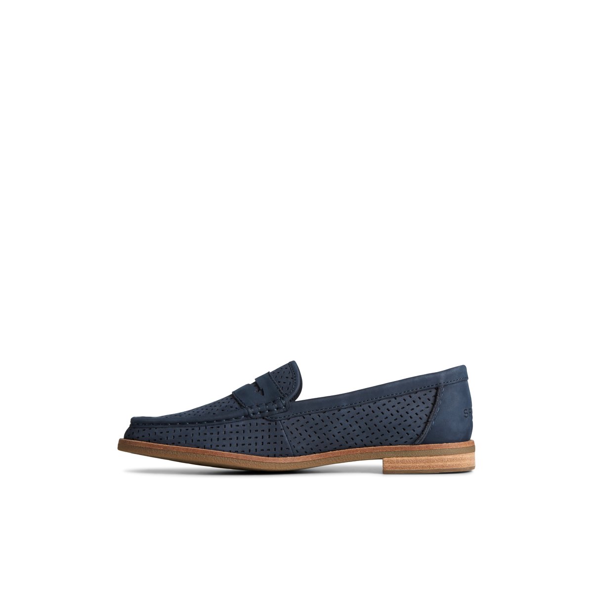 Navy Sperry Seaport Perforated Penny Loafer | RUHYLKO-69