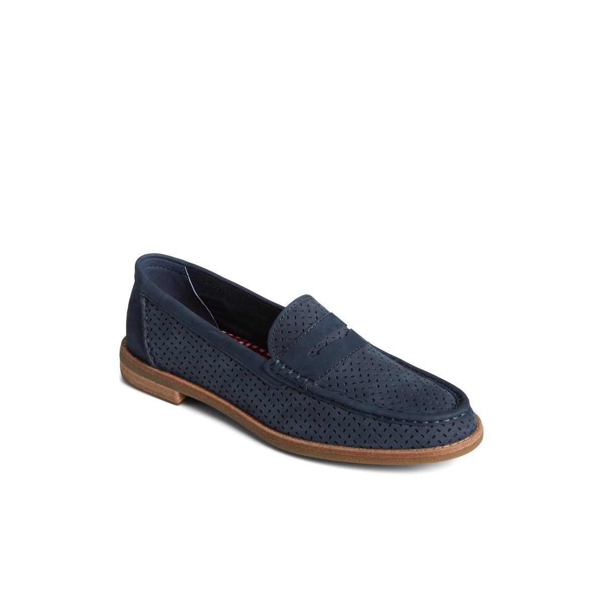 Navy Sperry Seaport Perforated Penny Loafer | RUHYLKO-69