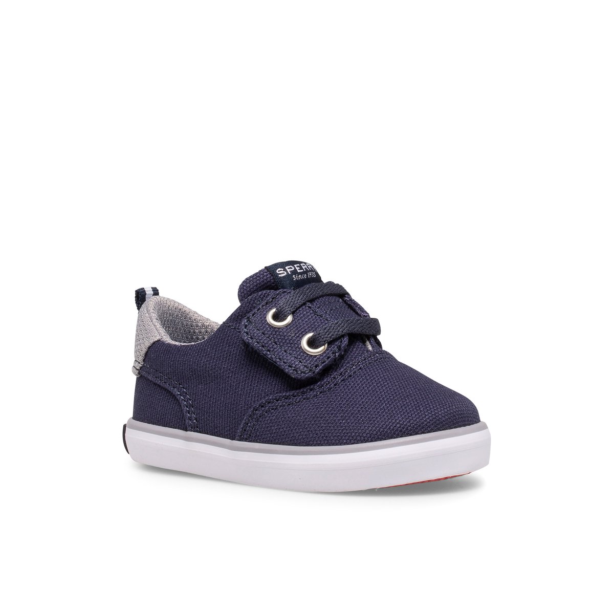 Navy Sperry Spinnaker Crib Junior Washable Sneaker | JZMTQGU-54