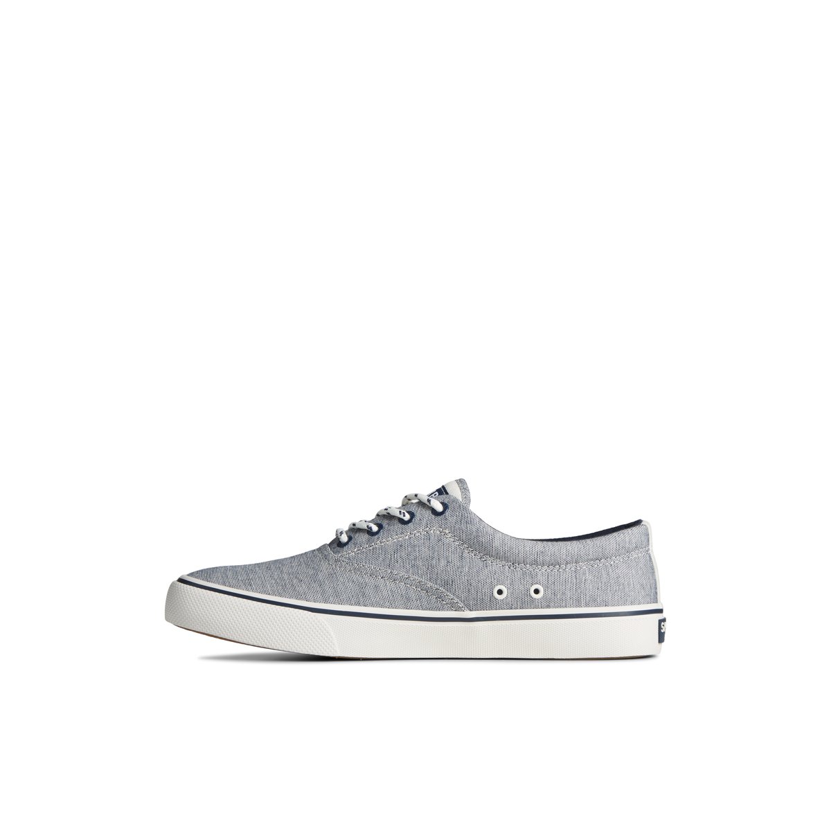 Navy Sperry Striper II Chambray Sneaker | CRBIFQT-82