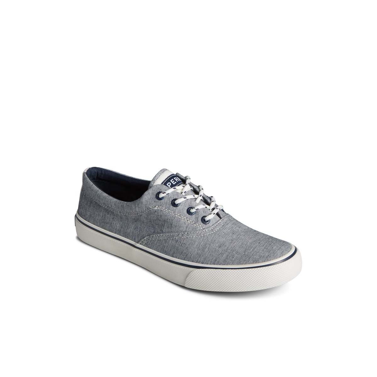 Navy Sperry Striper II Chambray Sneaker | CRBIFQT-82