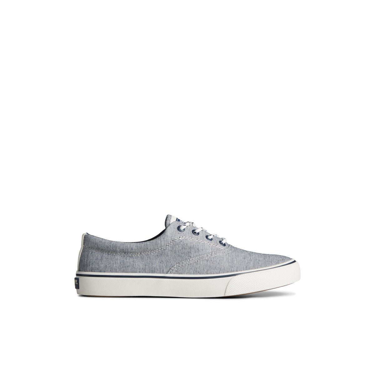 Navy Sperry Striper II Chambray Sneaker | CRBIFQT-82